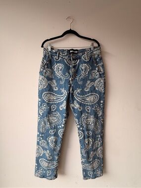 Havoc Jeans XL — All-Over Paisley Bandana Print Denim